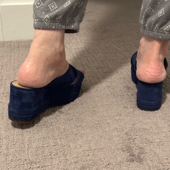 Idore blue wedge sandals - Picture 8 of 11